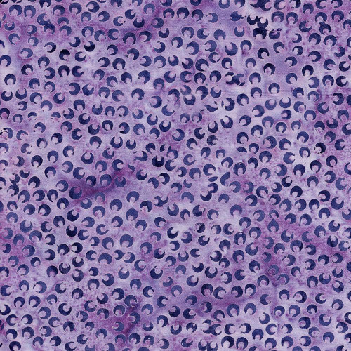 Lumin Fabrics Island Batik Springtime Bouquet Batiks Small Petals Purple Urchin, purple batik fabric with small petal patterns and a textured background.
