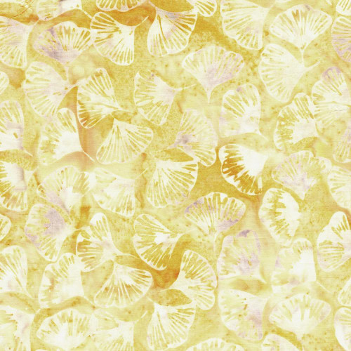 Lumin Fabrics Island Batik Woodland Warmth Batiks Tossed Petals Neutral Pastry, fabric featuring a pattern of softly colored petals in neutral tones with a textured background.