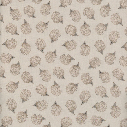 Dear Stella Fabrics Fox And Fern Prickle Taupe Cream
