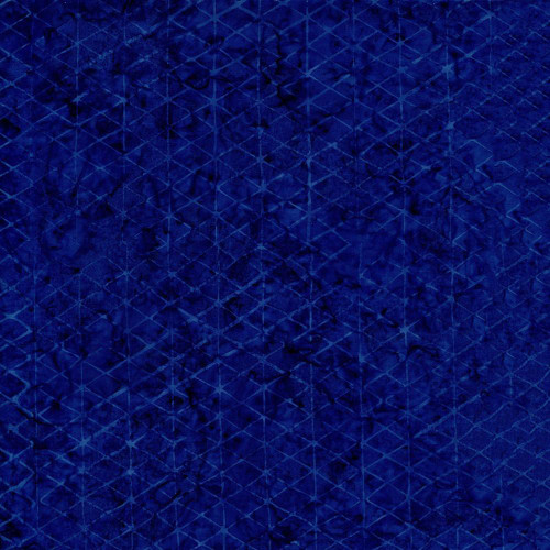 Timeless Treasures Fabrics Radiant Meadow Tonga Batiks Wing and a Prayer Stars And Diamonds Sky, intricate dark blue fabric with a subtle star and diamond pattern design.