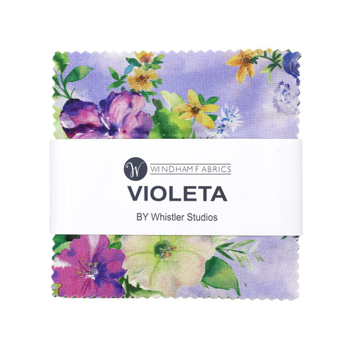<p>Windham Fabrics Violeta Purple Floral 42 Five Inch Squares Charm Squares</p>