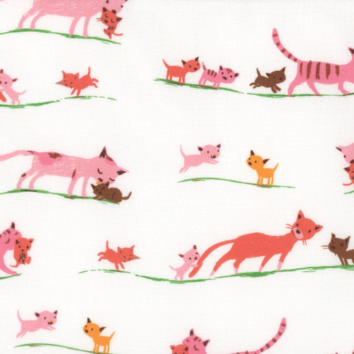 Windham Fabrics Heather Ross Favorites Cream Marching Cats