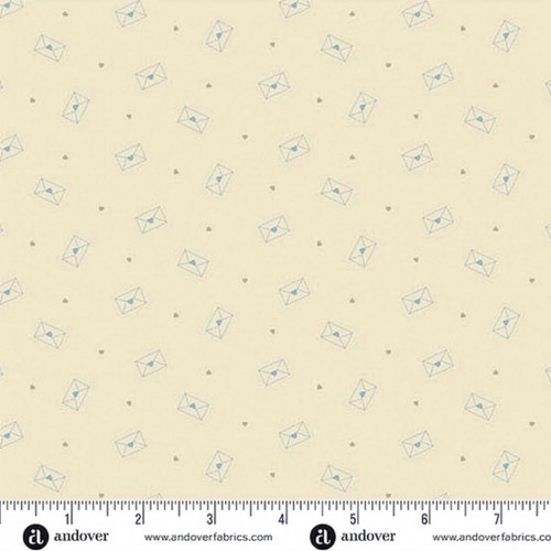 Andover Fabrics Special Delivery Laundry Basket Love Letters 108 Inch Wide Quilt Backing Stationary