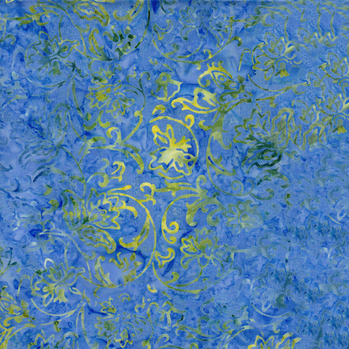 Timeless Treasures Fabrics Radiant Meadow Tonga Batiks Wing and a Prayer Gilded Scroll Dawn