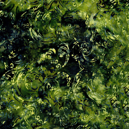 Timeless Treasures Fabrics Radiant Meadow Tonga Batiks Wing and Prayer Abstract Swirl Vines Meadow