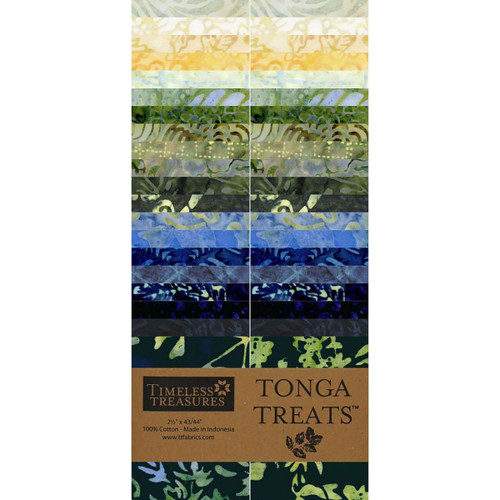 Timeless Treasures Fabrics Radiant Meadow Tonga Batiks 2.5 Inch Fabric Strips 40 Radiant