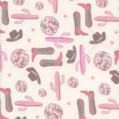 Timeless Treasures Fabrics Disco Cowgirl Cowgirl Icons Suede Brown