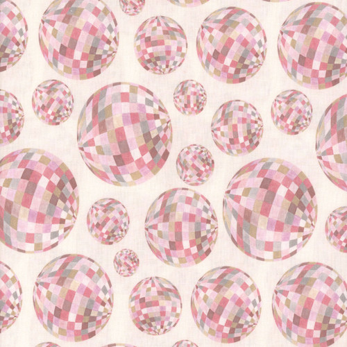 Timeless Treasures Fabrics Disco Cowgirl Disco Ball Nude Cream