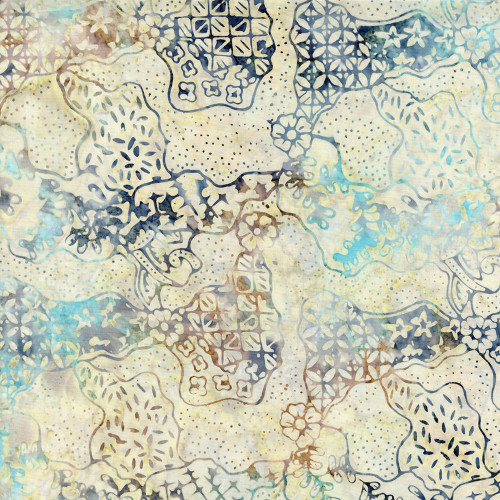 Timeless Treasures Fabrics Cabo Tonga Batiks Floral Quilt Patch Coast Cream