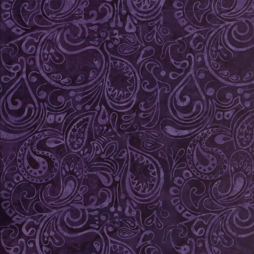 Timeless Treasures Fabrics Cosmic Tonga Batiks Paisley Grape