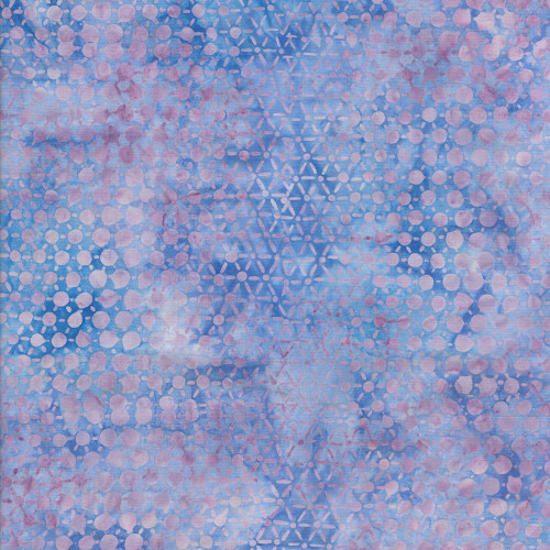 Timeless Treasures Fabrics Cosmic Tonga Batiks Geo Hexi Grid Iris