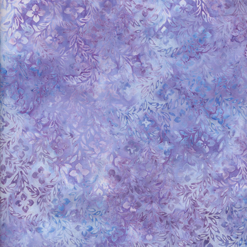 Timeless Treasures Fabrics Cosmic Tonga Batiks Floral Garland Purple