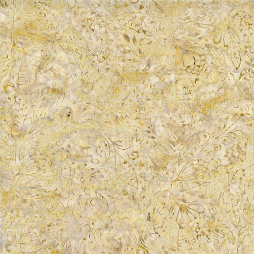 Timeless Treasures Fabrics Cabo Tonga Batiks Aquatic Floral Sand Cream
