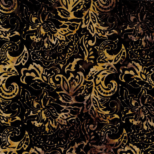 Timeless Treasures Fabrics Cabo Tonga Batiks Acanthus Leaves Driftwood Cream