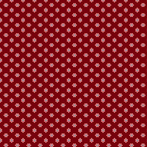 Marcus Fabrics Life on the Prairie Little House on the Prairie Red Daisy