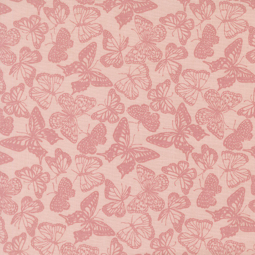 Moda Fabrics My Secret Garden Stacy Iest Hsu Flitter Flutter Butterflies Pink