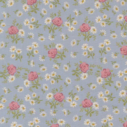 Moda Fabrics My Secret Garden Stacy Iest Hsu Rose Garden Floral Blue