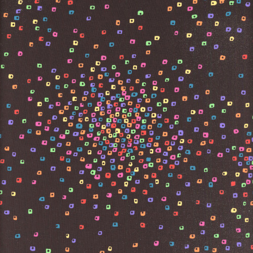 Clothworks Fabrics Laurel Burch Confetti Dots Black Red Blue Green 108 Inch Wide Quilt Backing