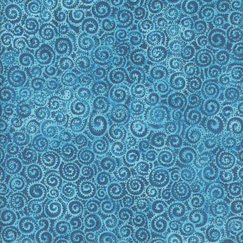Clothworks Fabrics Laurel Burch Blue Swirls 108 Inch Wide Quilt Backing