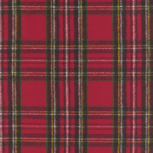 Marcus Fabrics Primo Plaids Woven Flannel Holiday Cheer Highland Plaid Red