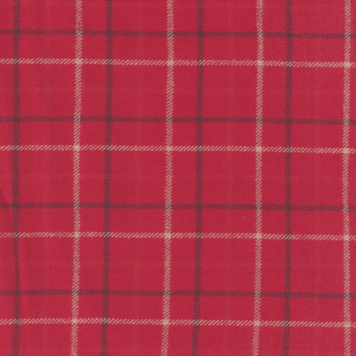Marcus Fabrics Primo Plaids Woven Flannel Holiday Cheer Tattersal Plaid Red