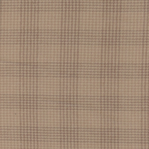 Marcus Fabrics Primo Plaids Woven Flannel Soft and Subtle Houndstooth Plaid Tan Brown