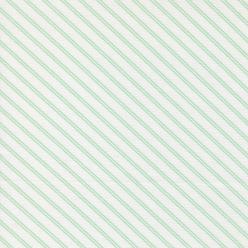 Moda Fabrics Bloomsberry Camille Roskelley Baker Street Stripe White Aqua Blue