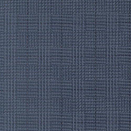 Moda Fabrics Flannel Gatherings Basics Primitive Gatherings Houndstooth Plaid Lake Blue