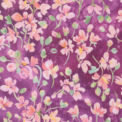 Moda Fabrics Fleur The Love Create Joy Project Swoonworthy Floral Dahlia Purple