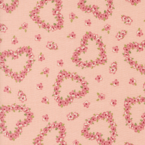 Moda Fabrics Je Taime Stacy Iest Hsu Flower Heart Florals Blush Pink
