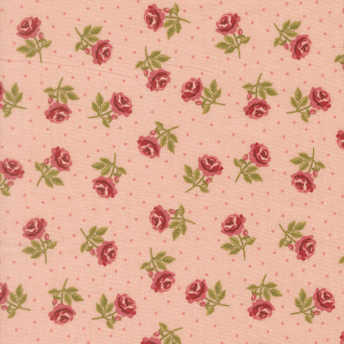 Moda Fabrics Je Taime Stacy Iest Hsu Roses Are Red Floral Blush Pink