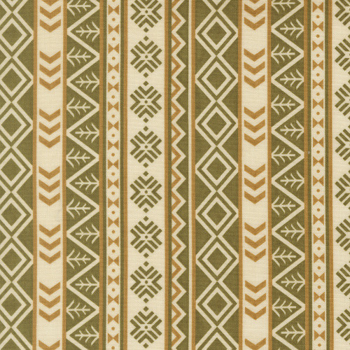 Moda Fabrics Northwoods Lodge Deb Strain Northwest Stripe Natural Brown Cream