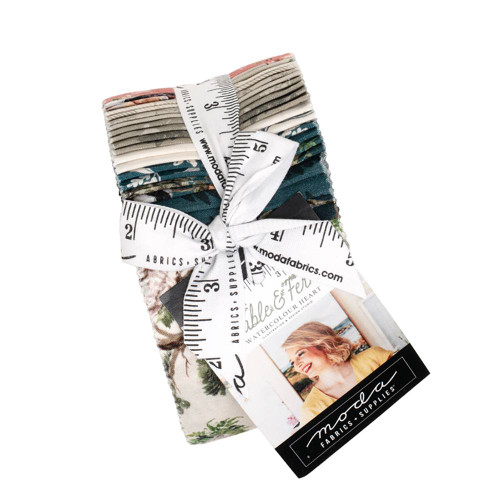 Moda Fabrics Fable and Fern Watercolour Heart Jelly Roll Fabric Strips
