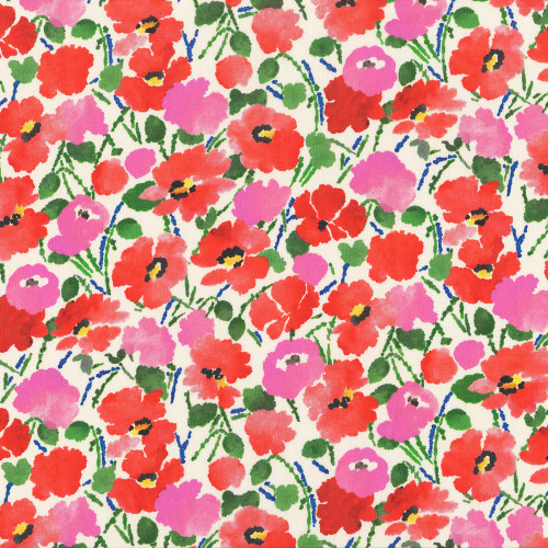 Liberty of London Fabrics Tana Lawn Serenade Pink Red Summer Flowers