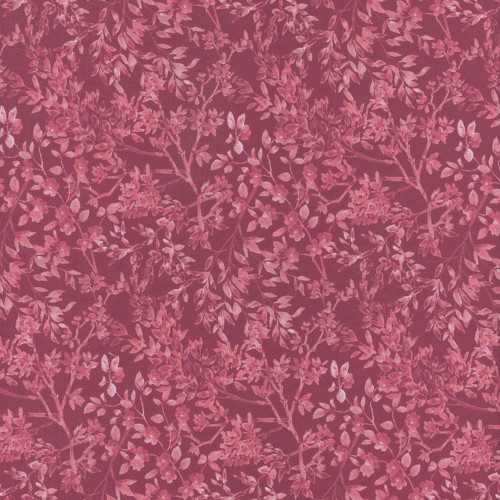 Clothworks Fabrics Floral Drama Beth Grove Tonal Branches Wine Red