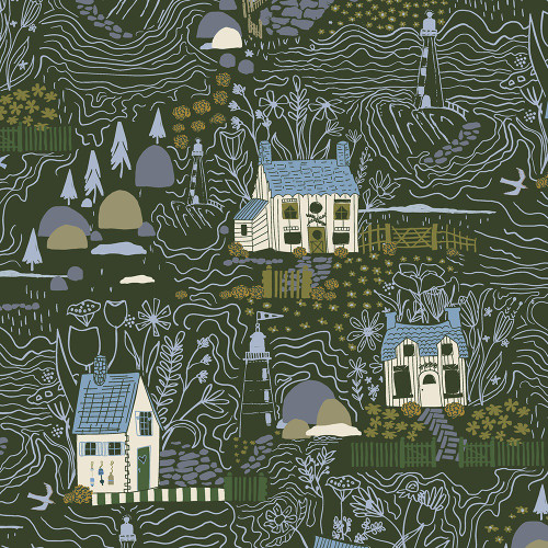 Windham Fabrics Rocky Coast Inverness Seaweed Green