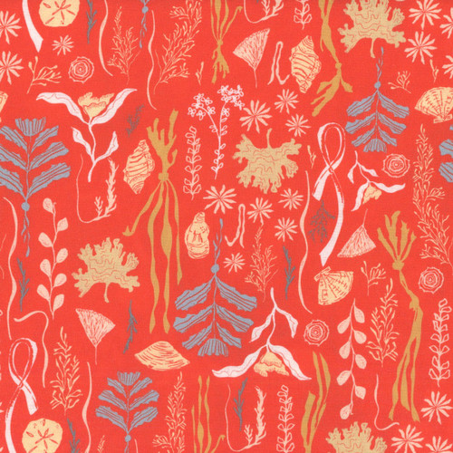Windham Fabrics Rocky Coast Tidelands Coral Red