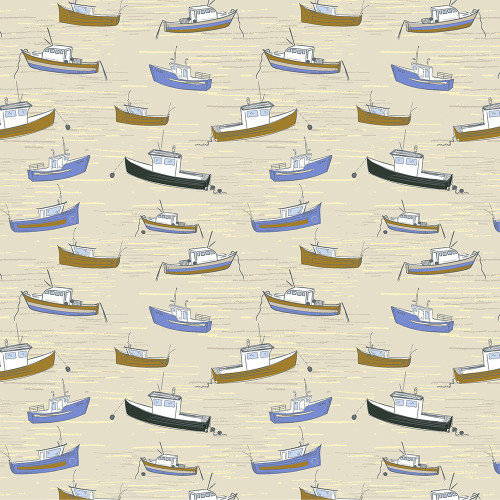 Windham Fabrics Rocky Coast Bonnie Boats Mist Green