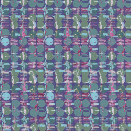 Mia Presley Designs Fabric Polar Kingdom Blue Teal Green Pink Snowball Chevron