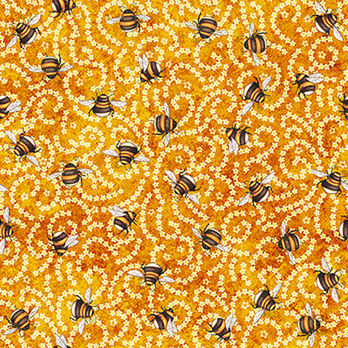 Quilting Treasures Fabrics Daisy Delights Dan Morris Ditsy Orange