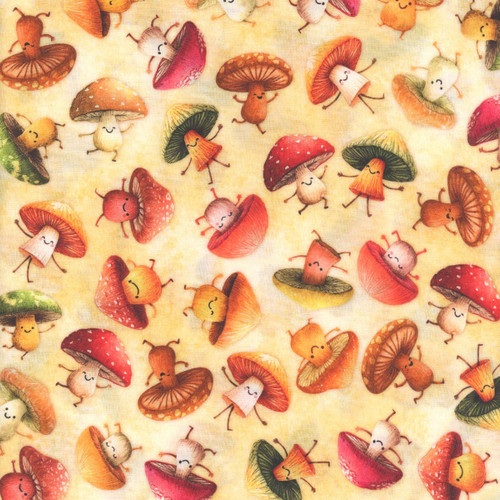 Quilting Treasures Fabrics QT Fabrics Foodies Dan Morris Mushrooms Wheat