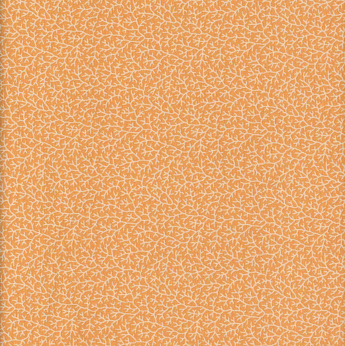 Andover Fabrics Paradise Renee Nanneman Branch Coral Tangerine