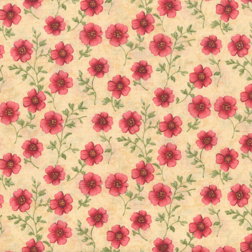 Andover Fabrics Sparrow Falls Michael Nardi Blossom Flax