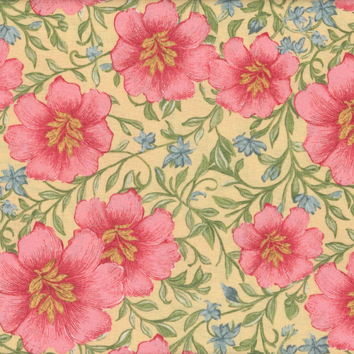 Andover Fabrics Sparrow Falls Michael Nardi Luscious Garden Cinnamon Red