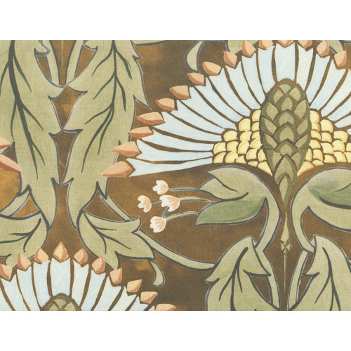 Hamilton Fabrics Brookfield Bronze Brown Green Arts Crafts Thistle Foliage