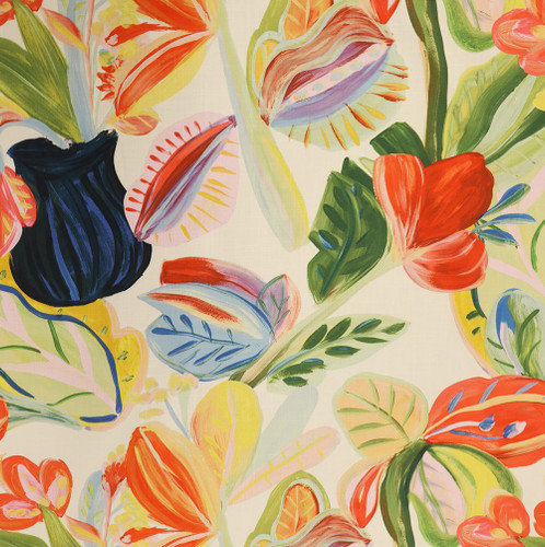 Hamilton Fabrics Cordova Festival Bright Tropical Floral Red Green Blue