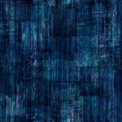 <p>Quilting Treasures Fabrics Into the Woods by Dan Morris Wood Grain Texture Navy Blue</p>