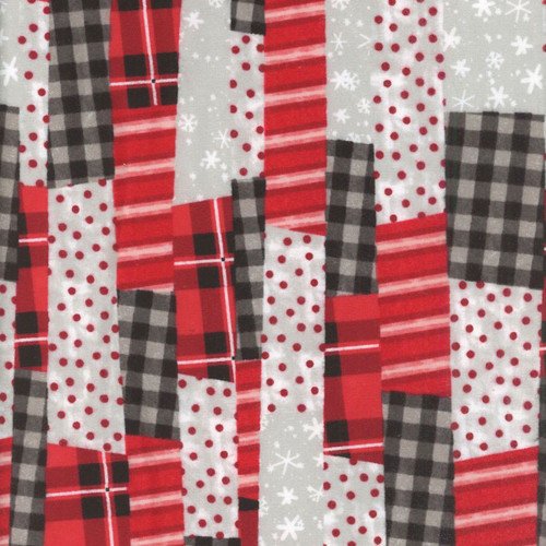 Studio E Fabrics The Cool Club Flannel Patchwork Red