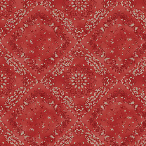 Windham Fabrics Lone Star Trail Whistler Studios Bandana Red