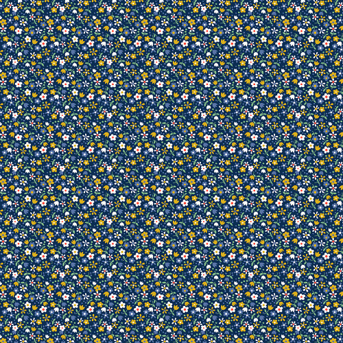 Windham Fabrics Pocket Posies Whistler Studios Petite Jardin Navy